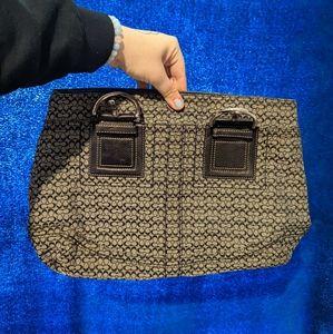 Grey and black authentic coach bag